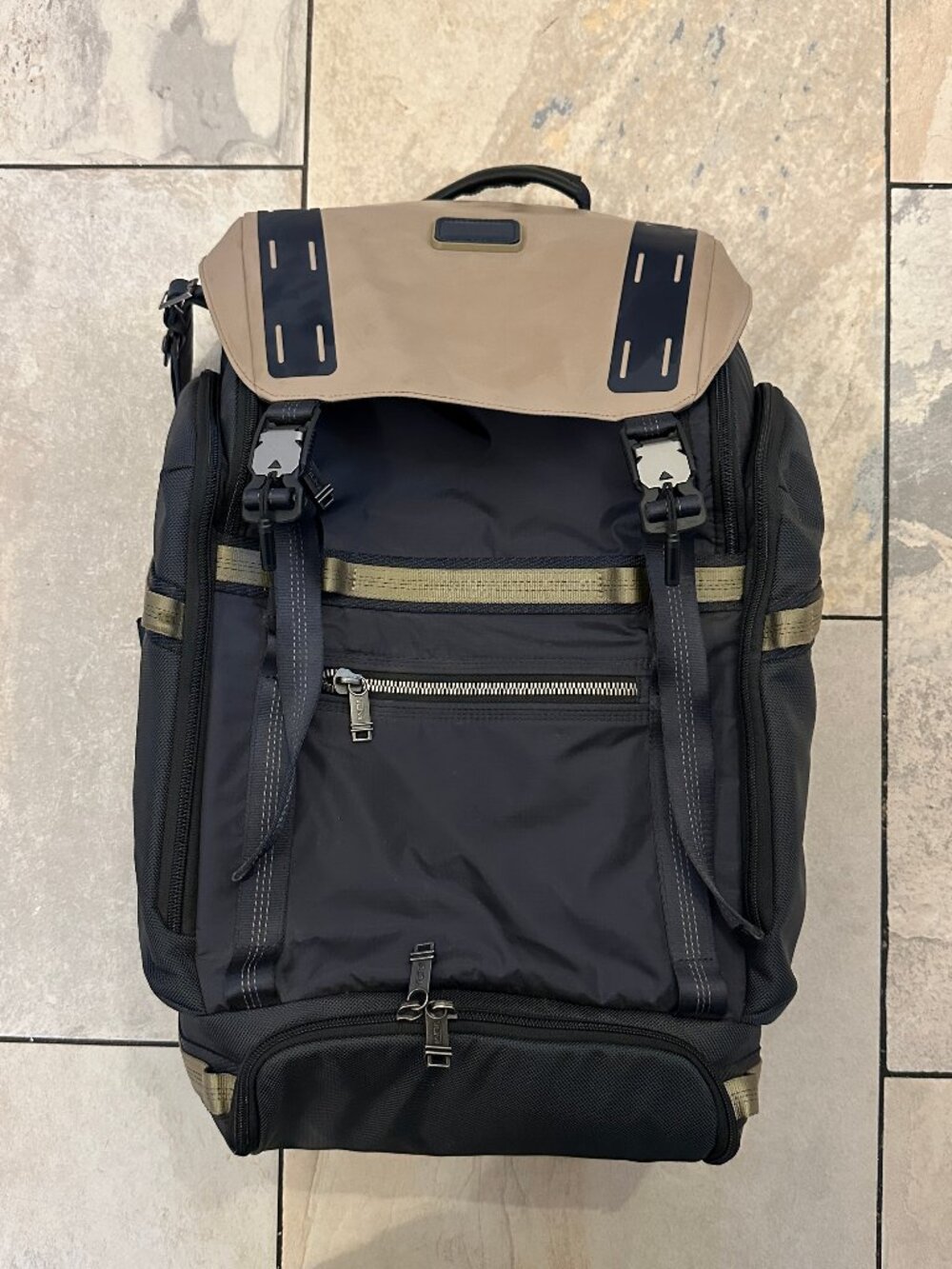 Tumi Alpha Bravo Expedition Backpack - Midnight Navy / Tan - SOLD OUT